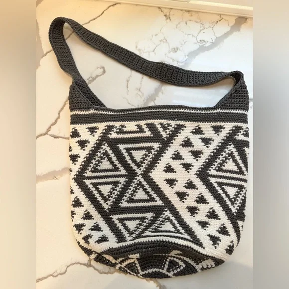 The Sak Black and White Geometric Shoulder Bag - Picture 8 of 8